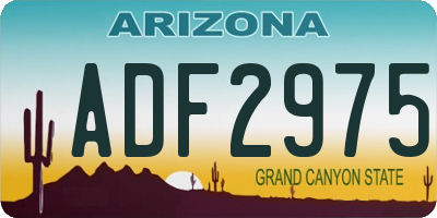 AZ license plate ADF2975