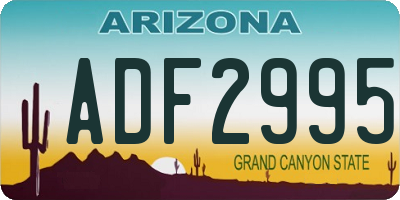 AZ license plate ADF2995