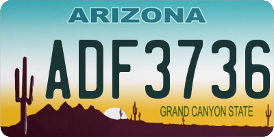 AZ license plate ADF3736