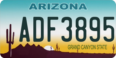 AZ license plate ADF3895