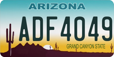 AZ license plate ADF4049