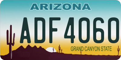 AZ license plate ADF4060