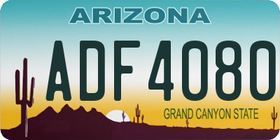 AZ license plate ADF4080
