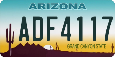 AZ license plate ADF4117