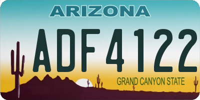 AZ license plate ADF4122