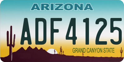 AZ license plate ADF4125