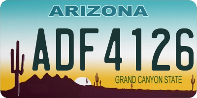 AZ license plate ADF4126