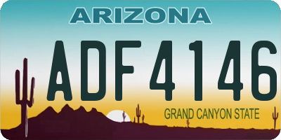 AZ license plate ADF4146