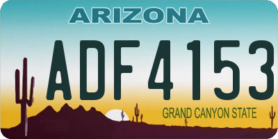 AZ license plate ADF4153