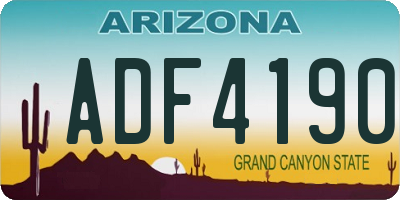AZ license plate ADF4190