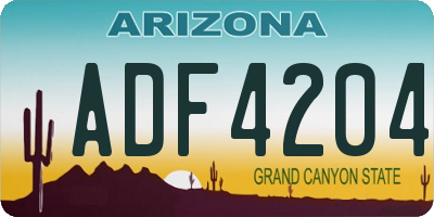 AZ license plate ADF4204