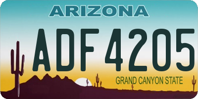 AZ license plate ADF4205