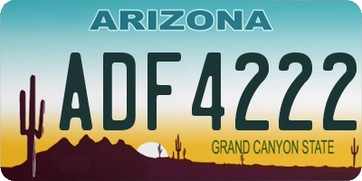 AZ license plate ADF4222