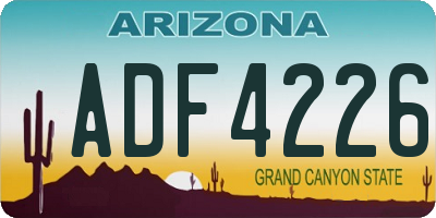 AZ license plate ADF4226