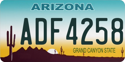 AZ license plate ADF4258