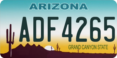 AZ license plate ADF4265