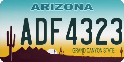 AZ license plate ADF4323
