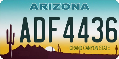 AZ license plate ADF4436
