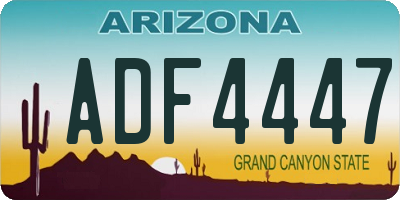 AZ license plate ADF4447