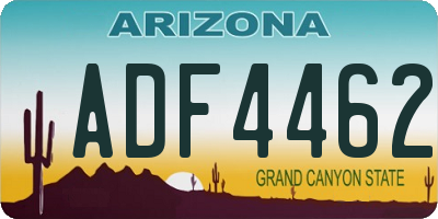 AZ license plate ADF4462