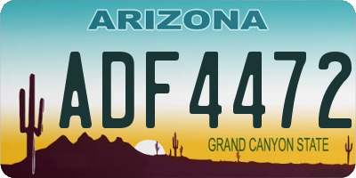AZ license plate ADF4472