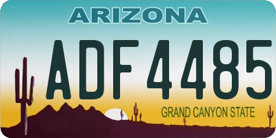 AZ license plate ADF4485