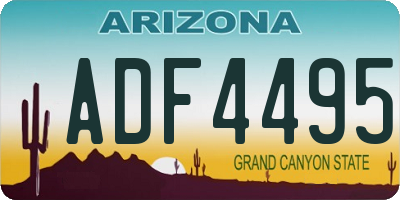 AZ license plate ADF4495