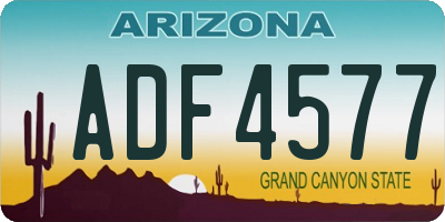 AZ license plate ADF4577