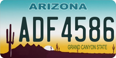 AZ license plate ADF4586