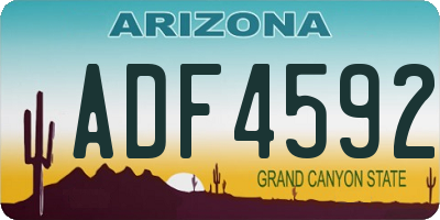 AZ license plate ADF4592