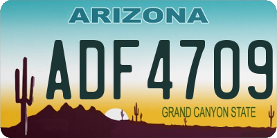 AZ license plate ADF4709