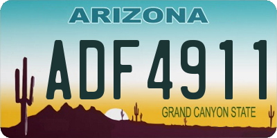 AZ license plate ADF4911