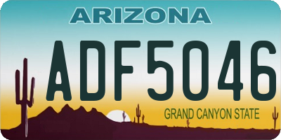 AZ license plate ADF5046