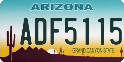 AZ license plate ADF5115