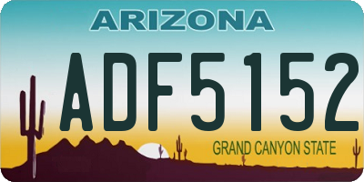 AZ license plate ADF5152