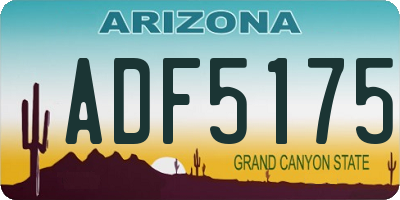 AZ license plate ADF5175