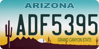 AZ license plate ADF5395