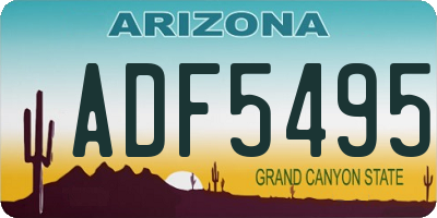 AZ license plate ADF5495