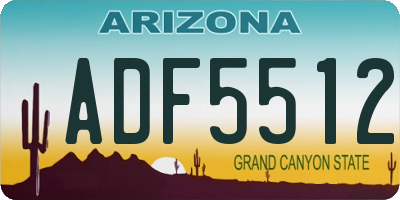 AZ license plate ADF5512