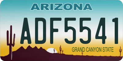 AZ license plate ADF5541