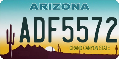 AZ license plate ADF5572