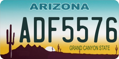 AZ license plate ADF5576