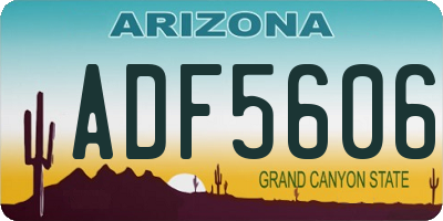 AZ license plate ADF5606