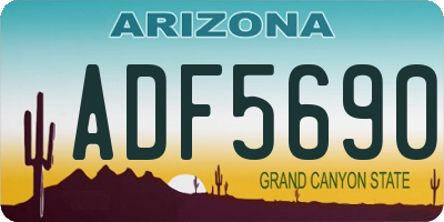 AZ license plate ADF5690