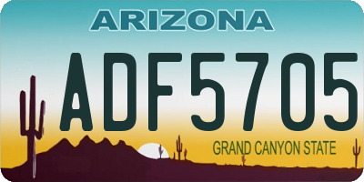 AZ license plate ADF5705