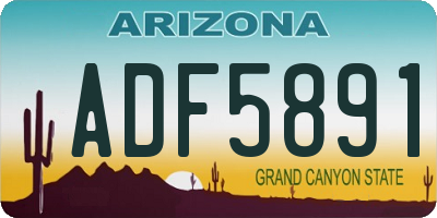 AZ license plate ADF5891