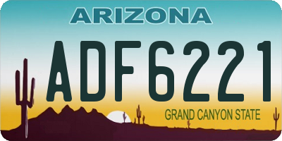 AZ license plate ADF6221