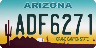 AZ license plate ADF6271