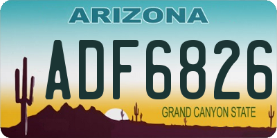 AZ license plate ADF6826