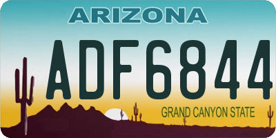AZ license plate ADF6844